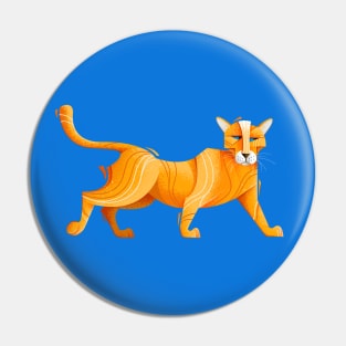 Orange Big Cat Pin