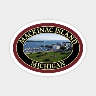 Harbor and Downtown at Historic Mackinac Island, Michigan Magnet