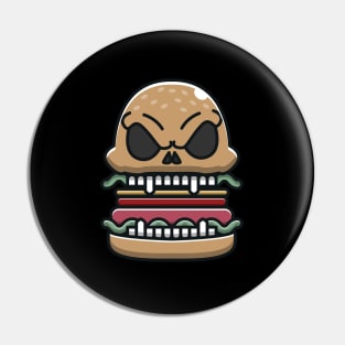 spooky hamburger Pin