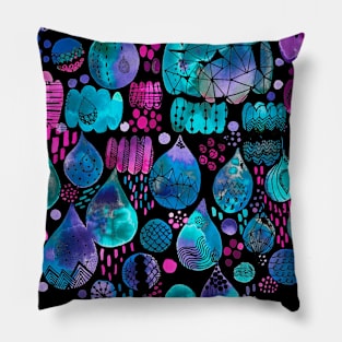 Rain Stitches Neon Pillow