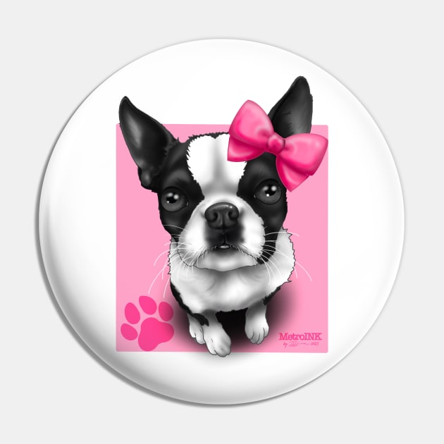 Baby Girl Boston Pin by MetroInk