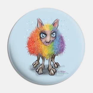 Rainbow Sheep Pin