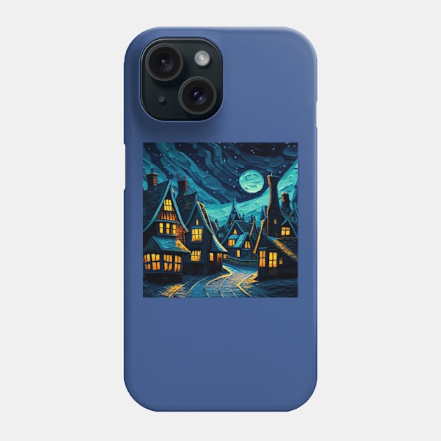 Starry Night Over Hogsmeade Village Phone Case by Grassroots Green