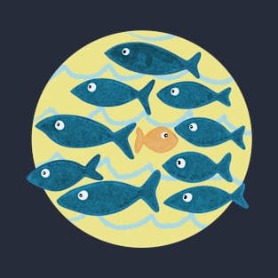 Group Of Fish with Different Ones T-Shirt