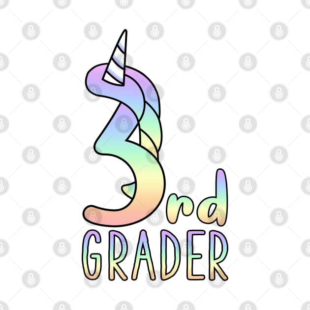 Cute 3rd Grade Unicorn Back to School Gift 3rd Grader Girls by MintedFresh