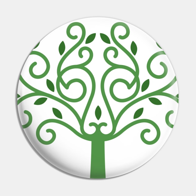 Green Tree of Life Pin by TinPis