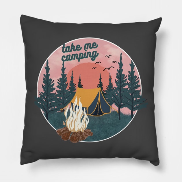 Take me Camping Pillow by Gifts of Recovery