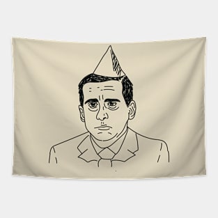 Michael Scott with Party Hat Tapestry