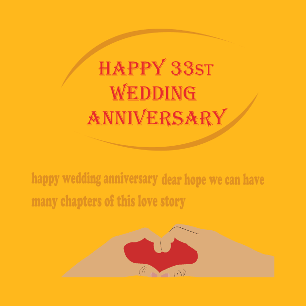 happy 33st wedding anniversary by best seller shop