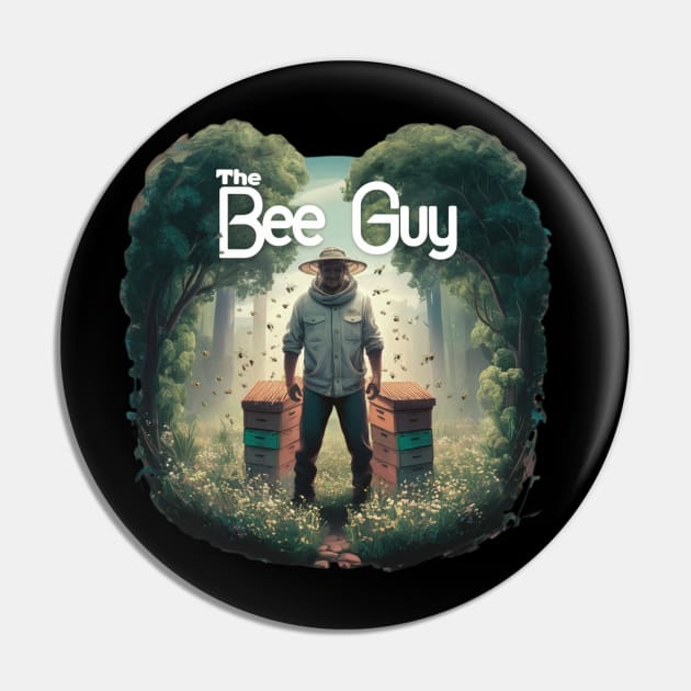 Funny Beekeeper Art For Men Dad Bee Hive Honey Beekeeping Pin by woormle