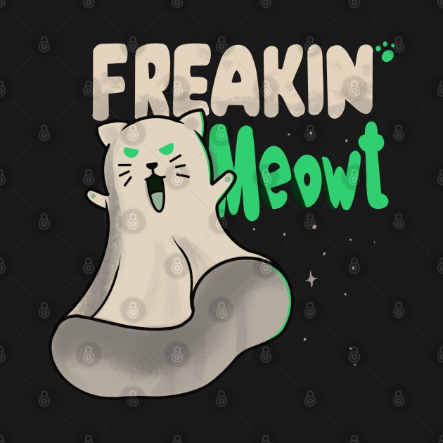 Retro Cat Freakin’ Meowt by dudelinart