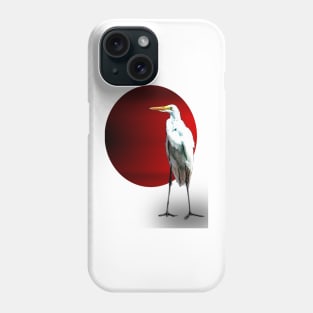 Red Moon Crane Phone Case