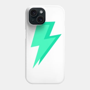 Bright Mint Green, Lightning Bolts Phone Case