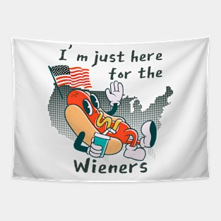 I'm Just Here For The Wieners Tapestry