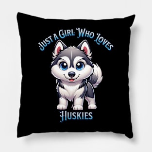 Siberian Husky Adoration Tee - For the Snowy Hearted Pillow