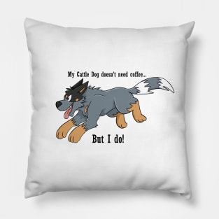 Blue Coffee Dog Pillow