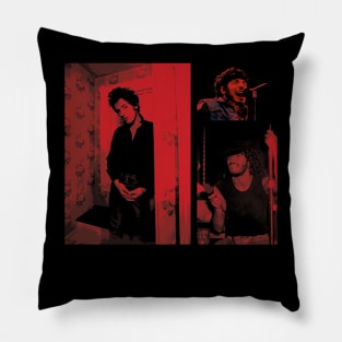 Springsteen Collage Red Pillow