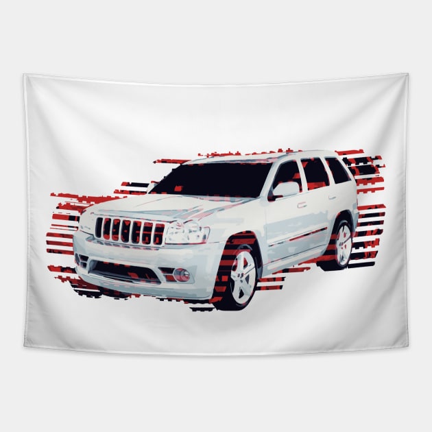 White WK1 Srt8 suv Tapestry by mfz