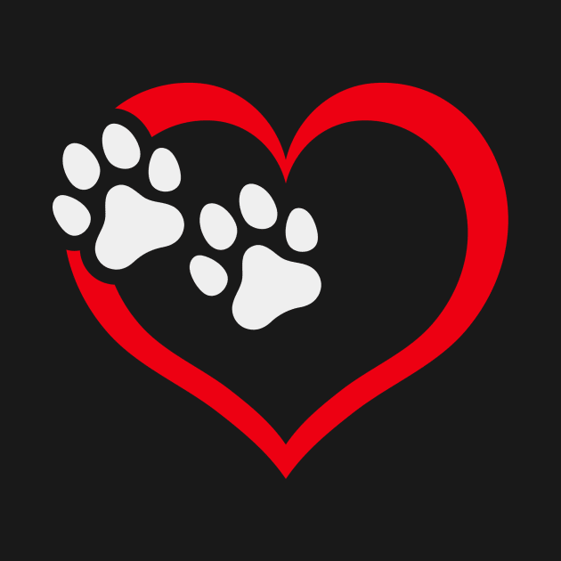 Heart with Dog Paws by Moses763