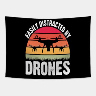 Easily Distracted By Drone Vintage Tapestry