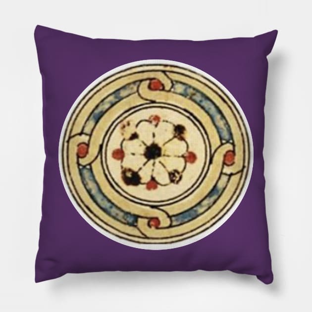 Coptic Fresco Medallion Pillow by EkromDesigns