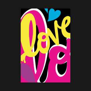 CMYK Love Graffiti for Valentine's Day T-Shirt