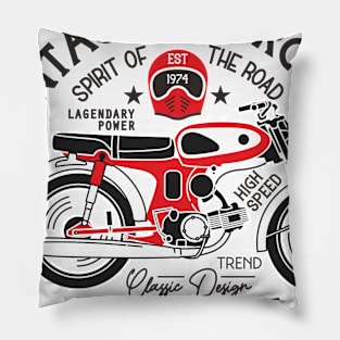 vintage motorcycle Pillow