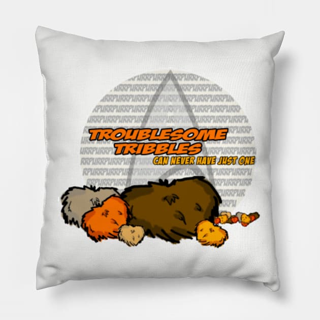 Troublesome Tribbles Pillow by GnarllyMama