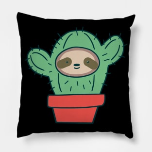 Sloth Face Cactus Pillow