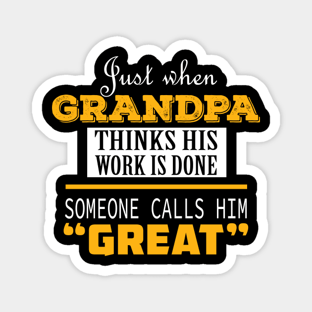 Gift for grandpa Magnet by anupasi