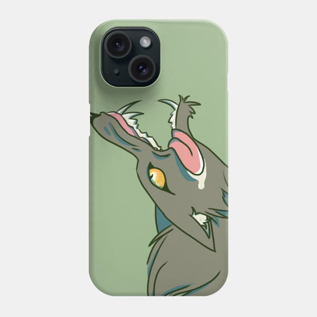 Wolf Bust (Green) Phone Case by divamonet