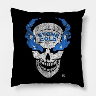 Stone Cold Steve Austin Blue Smoke Skull Pillow