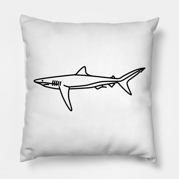 Blue Shark Pillow by Radradrad