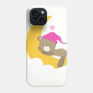 Sleeping Bear, Bear On The Moon, Little Bear Phone Case