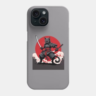 Shadow Stalker: Black Cat Ninja's Lethal Ambush Phone Case