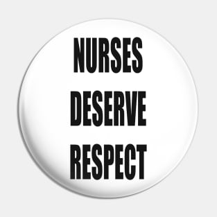 Nurses Deserve Respect Fair Pay for Medical Workers Pin