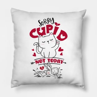 Valentines day Cat Cupid Pillow