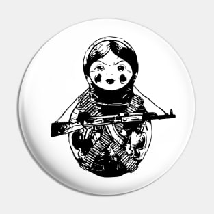 Armed Russian Doll Pin