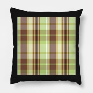 Autumn Aesthetic Conall 1 Hand Drawn Textured Plaid Pattern Pillow