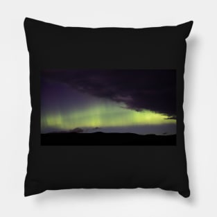 'Sky Dancers', the Northern Lights, Pitlochry, Scotland Pillow