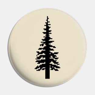 Retro Pixel Tree Pin