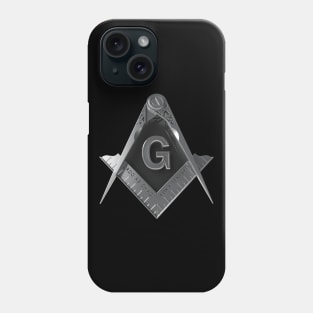 Silver Square & Compass Masonic Freemason Phone Case