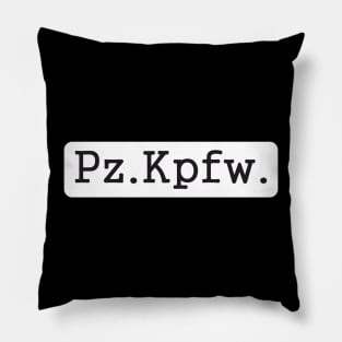 Panzerkampfwagen abbreviated as Pz.Kpfw Pillow