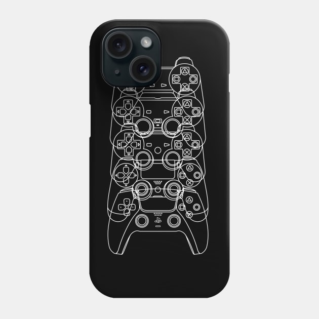 Controles de PlayStation PS1-PS5 (Lineas Blanca) Phone Case by ZeroSagitary