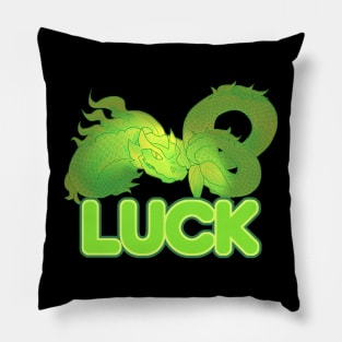 Luck Wish 2024 Chinese Dragon Green Pillow