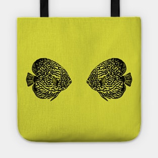 Discus Fish in Love - aquarium lovers fish design Tote