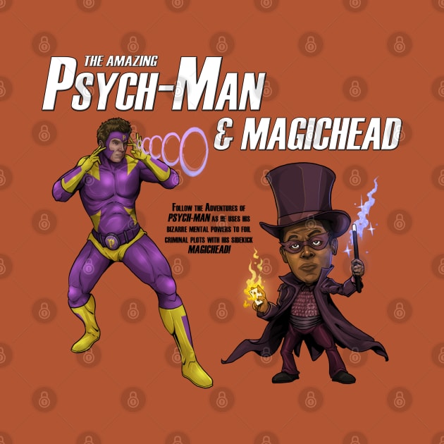 The Amazing Psych-Man & MagicHead by MurderSheWatched