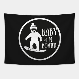 baby on board sticker Tapestry