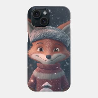 Cute christmas fox Phone Case