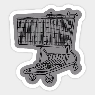 Shopping Cart Sticker for Sale by Reethes